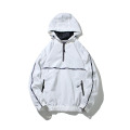 Wholesale Men Fashion 100% Polyester Lightweight Pullover Waterproof Running Jacket with Half Zipper